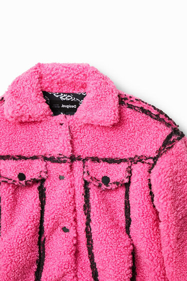 Oversize sheepskin-effect jacket | Desigual