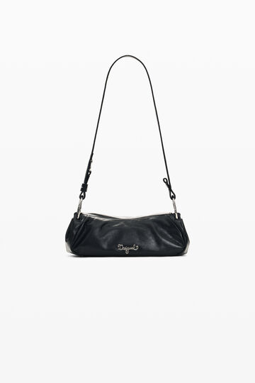 medium zalio leather bag black | Desigual.com