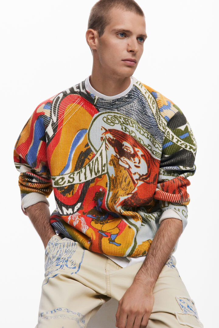 Ethnic print sweater | Desigual