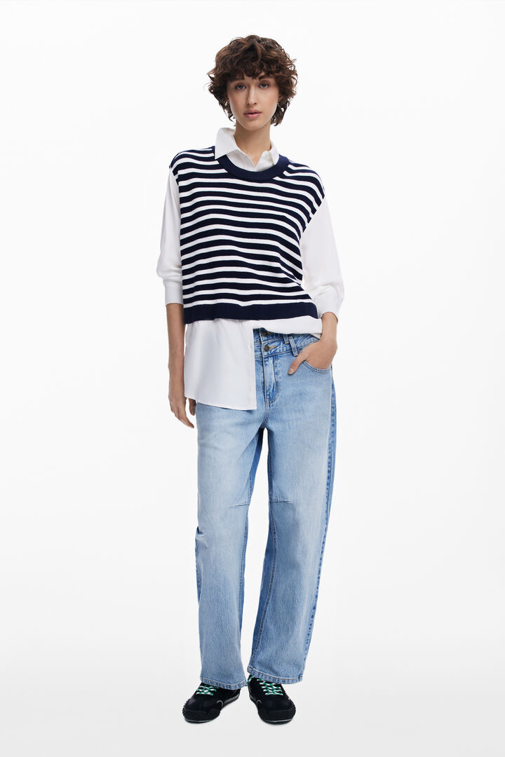 Camisa efecto chaleco | Desigual
