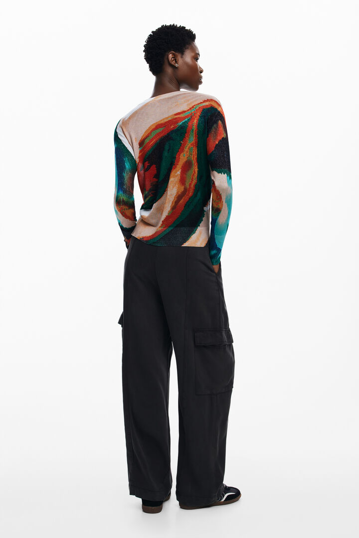 Jersey punto fino arty difuminado | Desigual