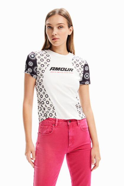 T-shirt patchwork géométrique