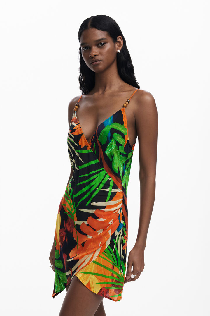 Trópusi mintás rövid ruha | Desigual
