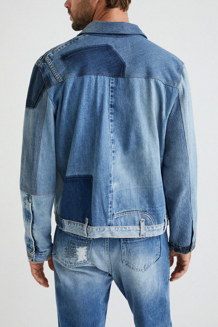 Upcycled patch denim jacket | Desigual