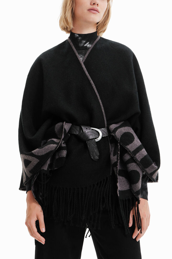 Reversible poncho | Desigual