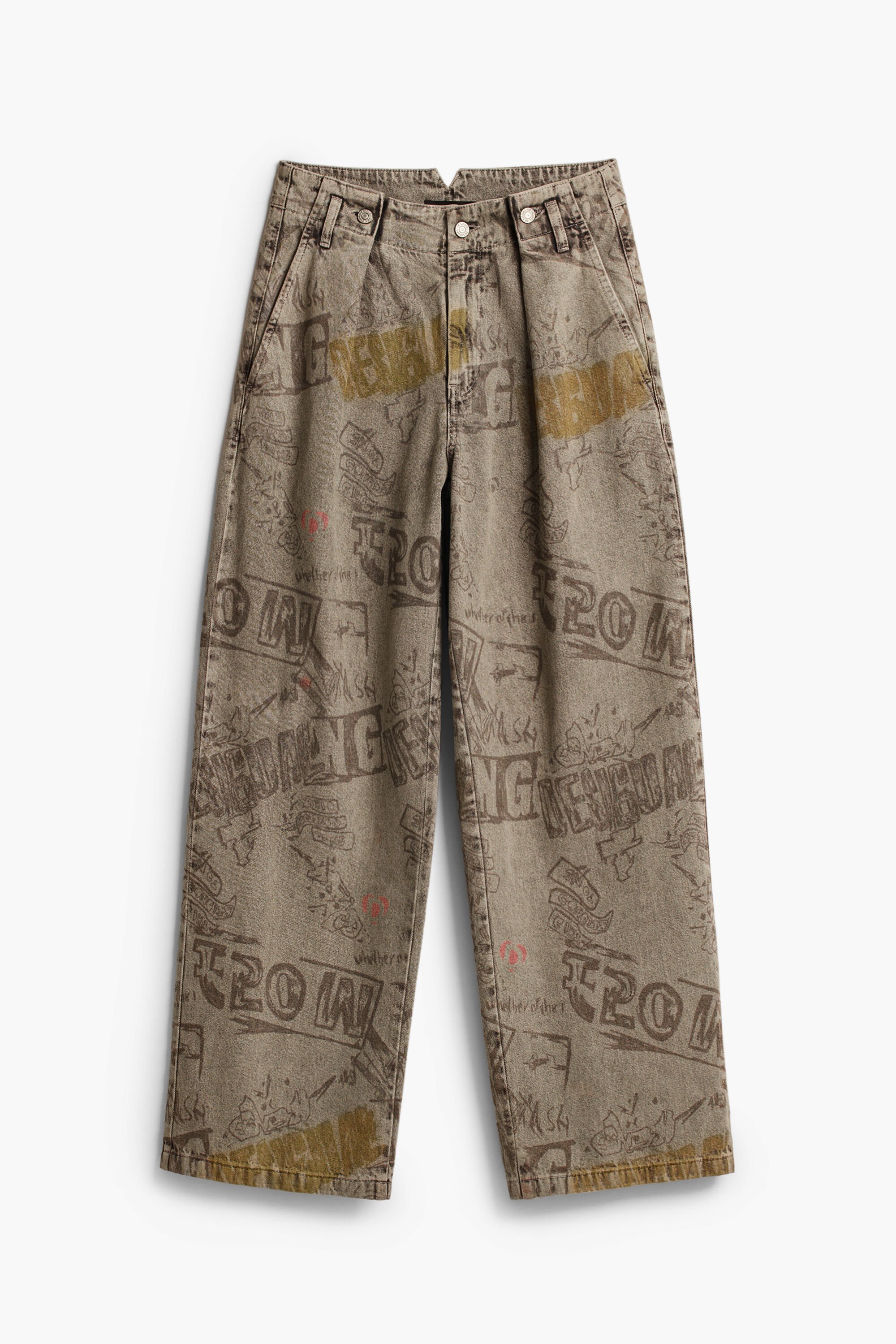 Lettering denim pants Women's I Desigual.com