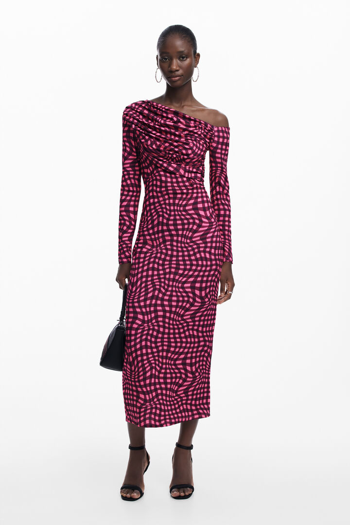 Psychedelic checkered dress | Desigual