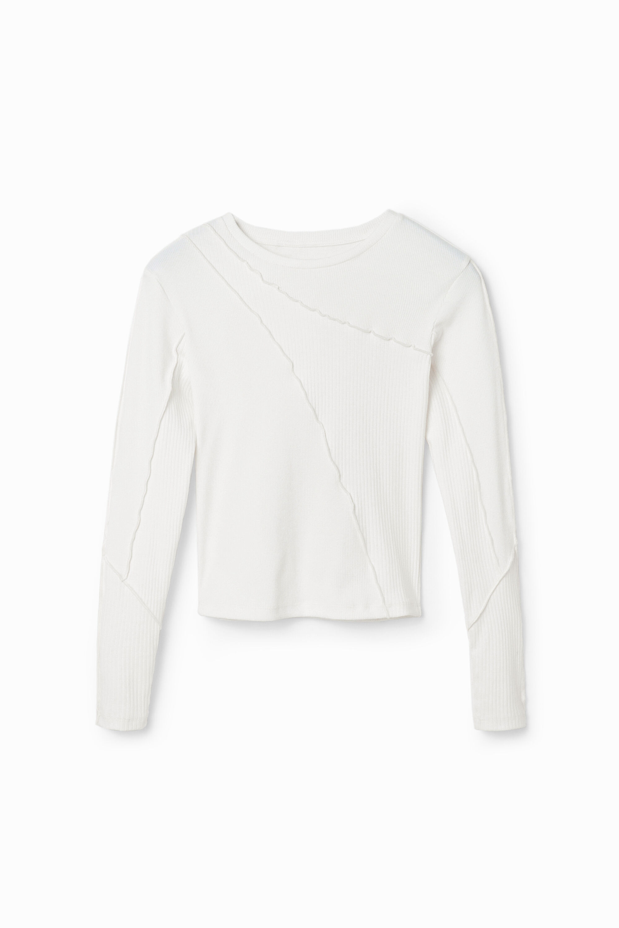 Camiseta patch canalé - WHITE - XL
