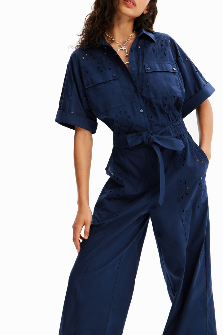 Swiss embroidery boilersuit | Desigual