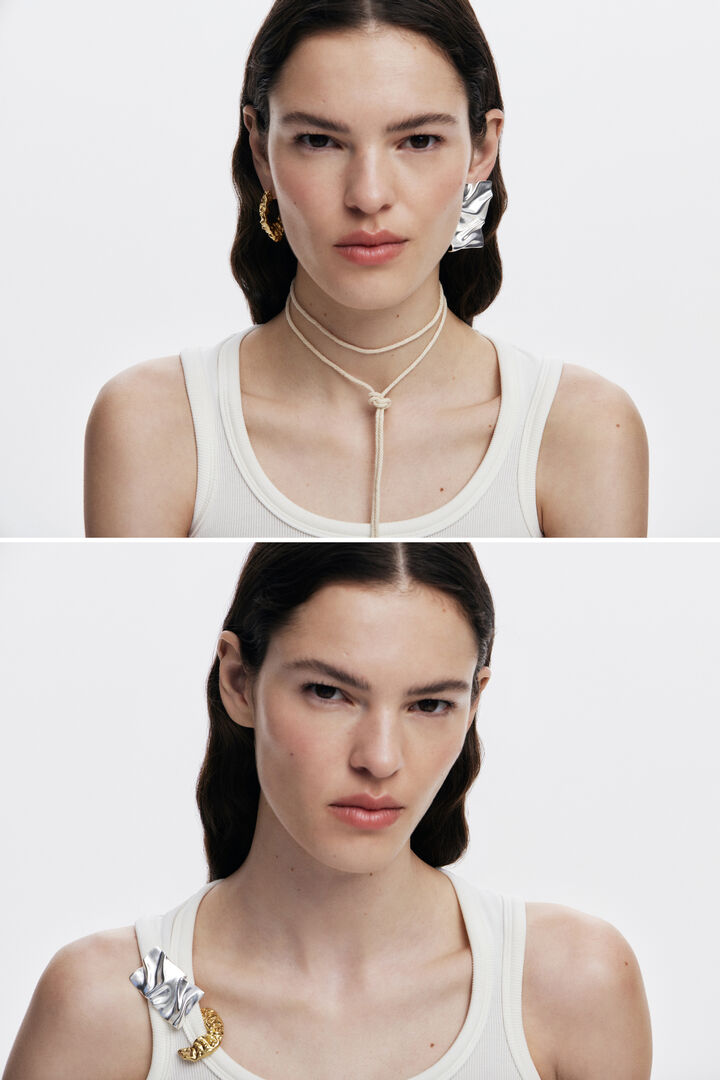 Orecchini asimmetrici placcati oro e argento Zalio | Desigual