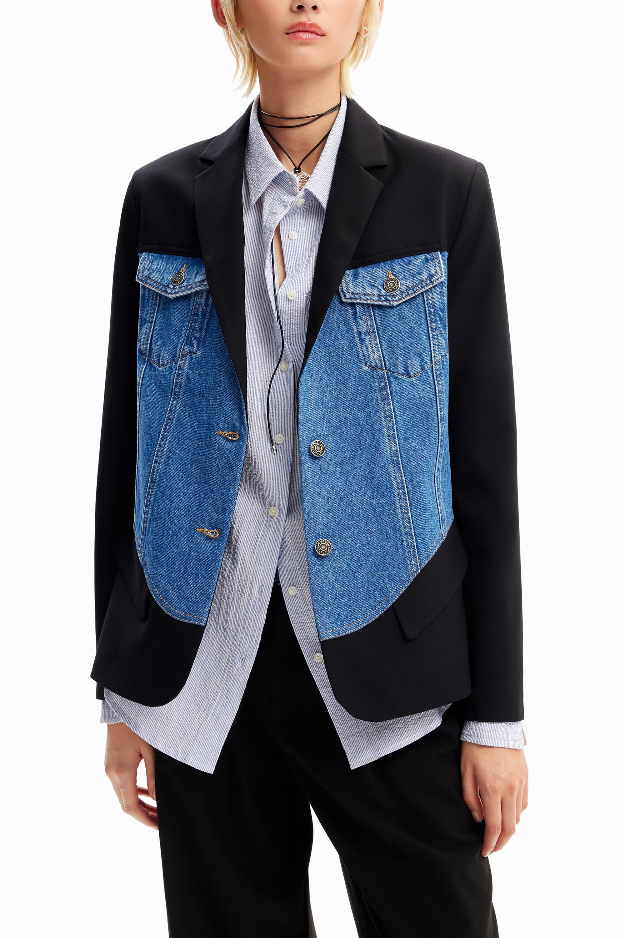 Hybrid trucker blazer women's I Desigual.com