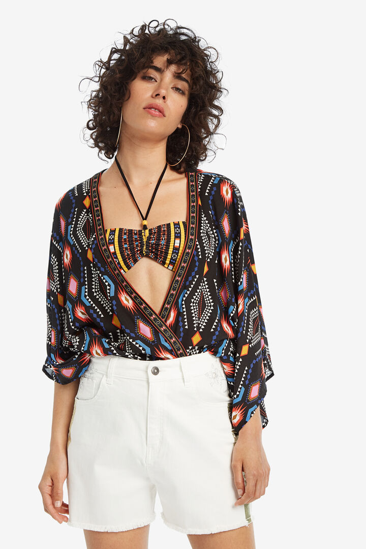 Black Oversize Kimono Shama | Desigual