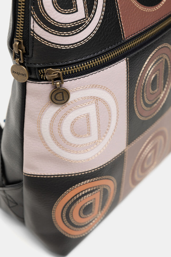 Embroidered monogram backpack | Desigual