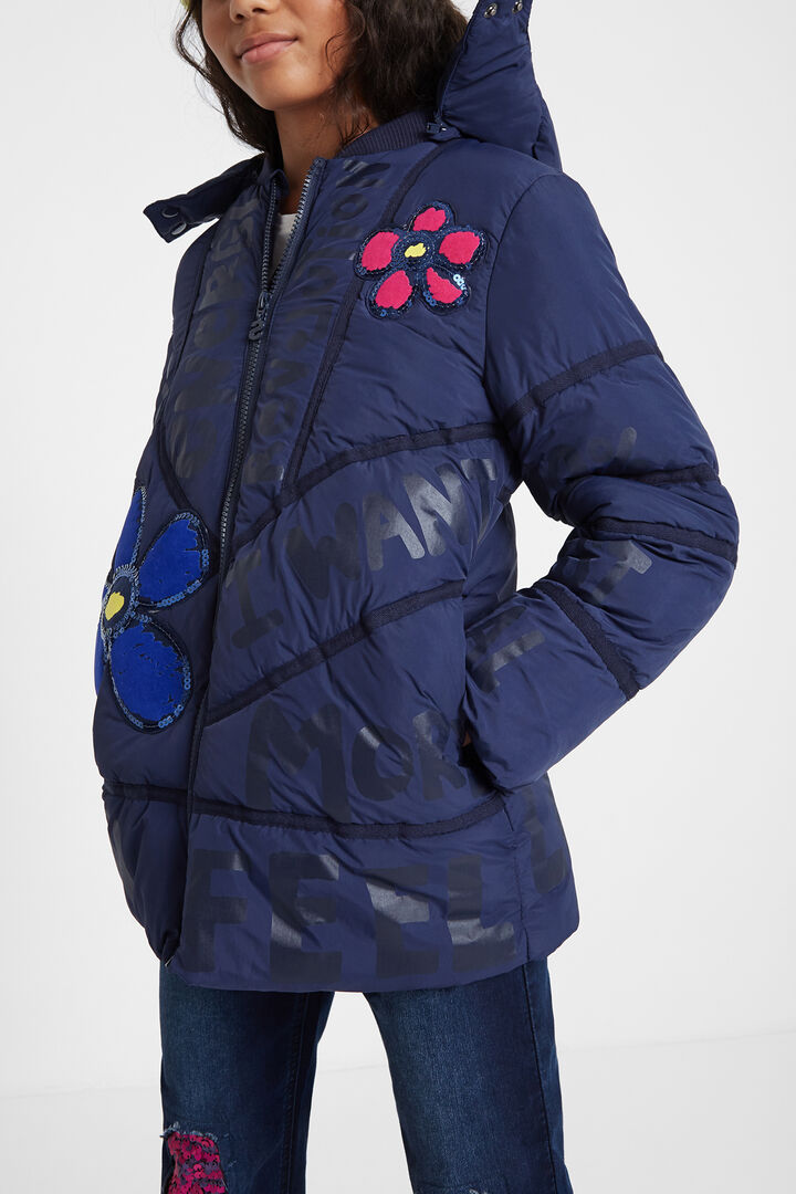 Long down jacket Mandarin collar | Desigual