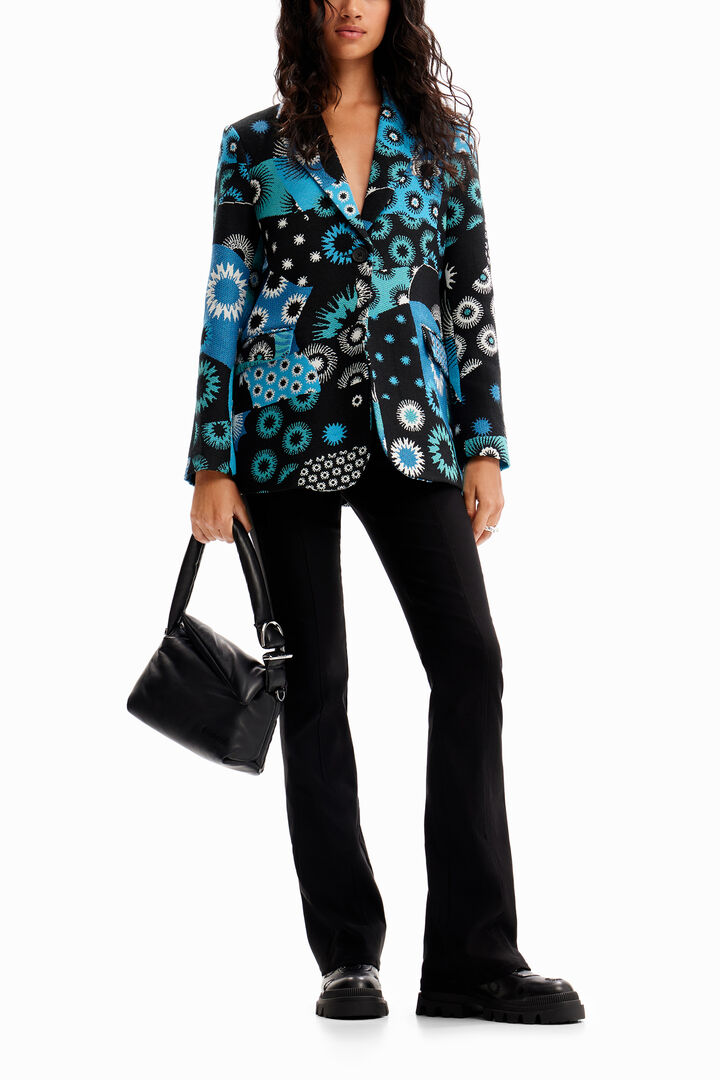 Patchwork jacquard blazer | Desigual