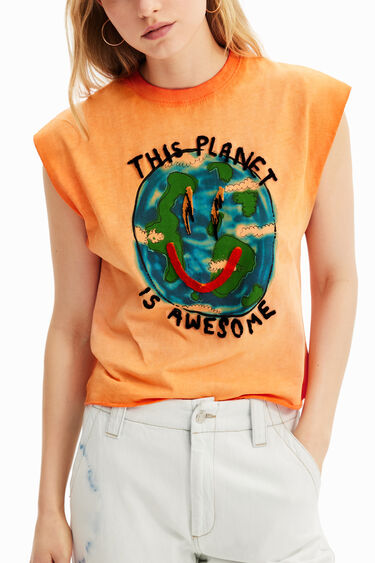 Camiseta efecto lavado Planet | Desigual