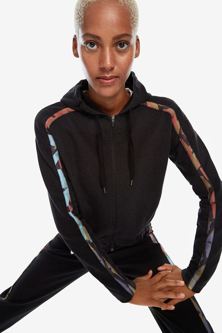 Sweatshirt with zipper and hood | Desigual