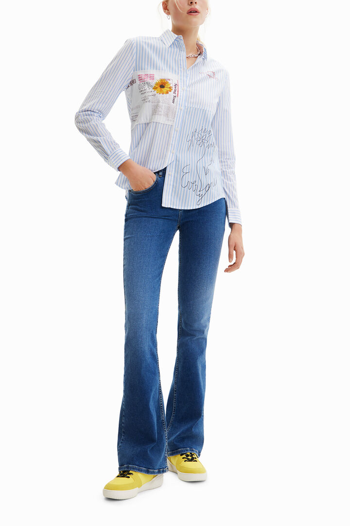 Patchwork striped shirt | Desigual