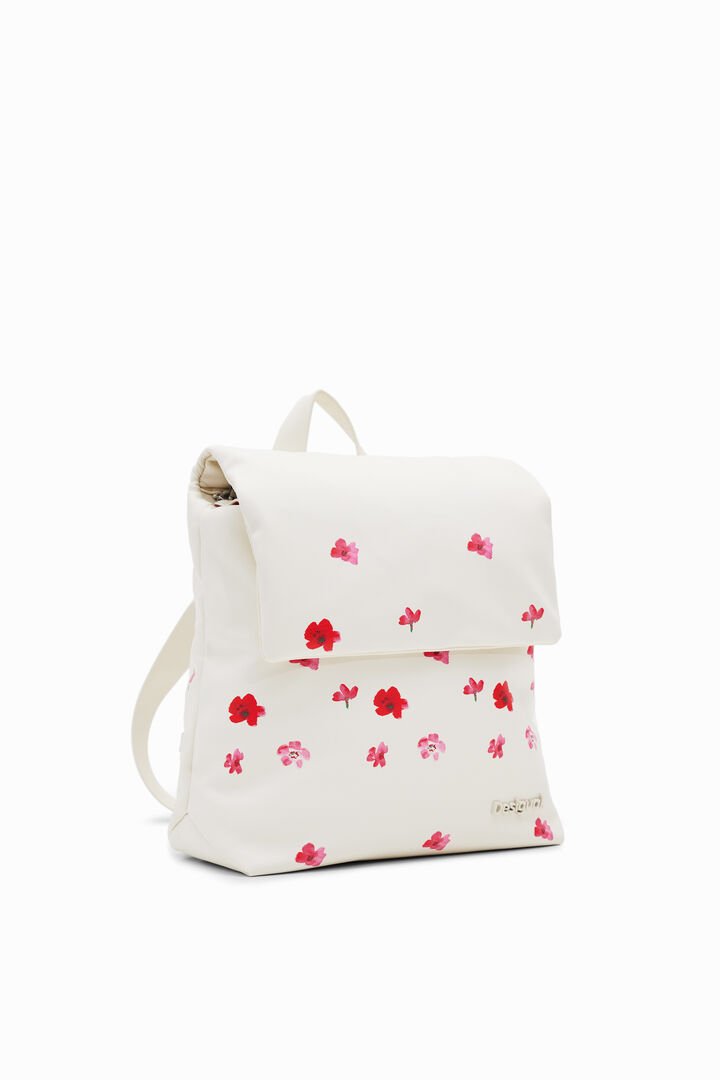 Mochila S acolchoado flores