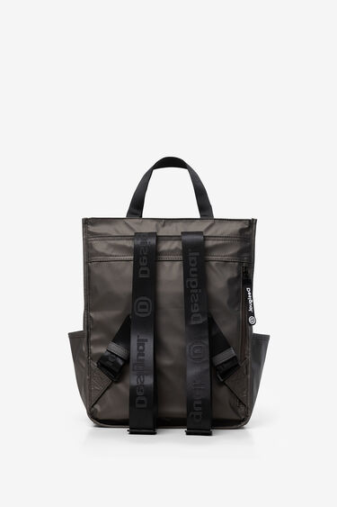 LOVE THE WORLD backpack in reflective canvas | Desigual