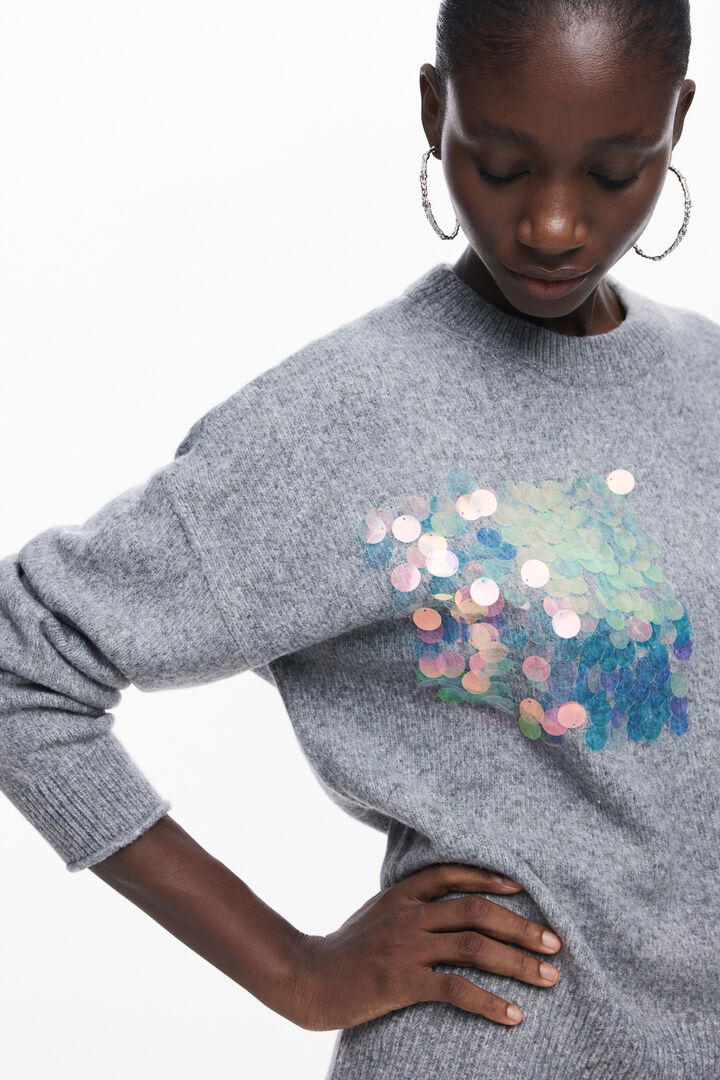 Gray scale sweater | Desigual