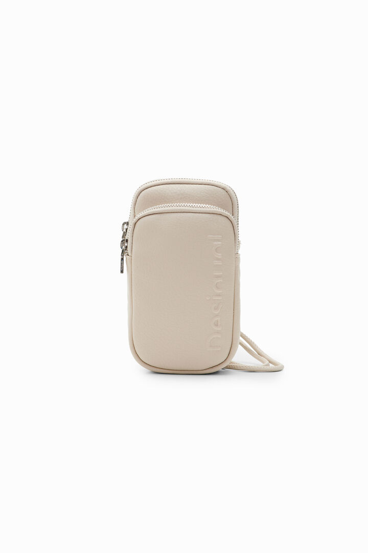 Leather-effect wallet smartphone pouch