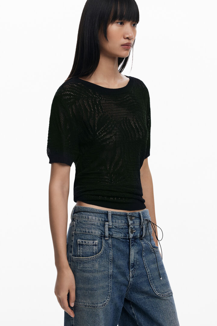 Openwork knit T-shirt | Desigual
