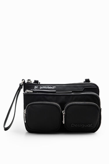 Bolso mini nylon bolsillos | Desigual