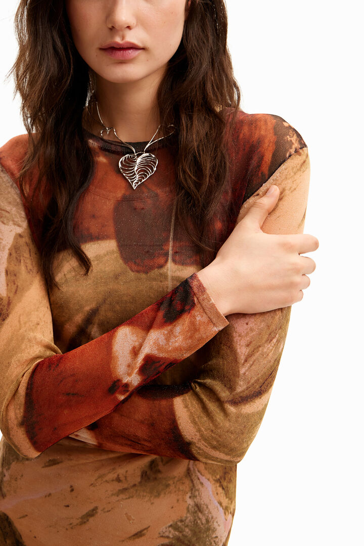 Robe midi maille paysage | Desigual