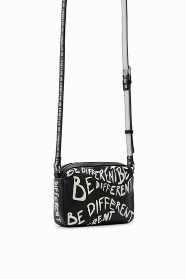 Small crossbody bag with messages | Desigual
