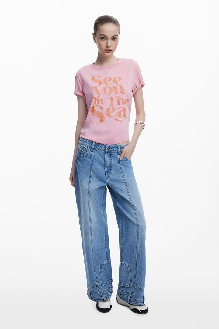 Pink message T-shirt | Desigual