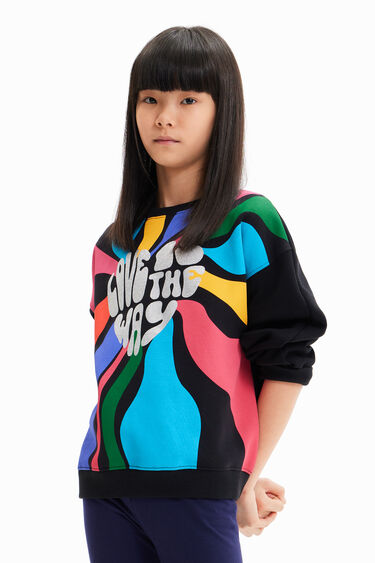 Sudadera multicolor mensaje | Desigual