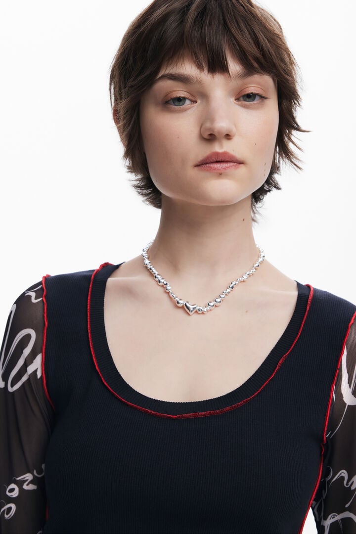 Lettering sleeve T-shirt | Desigual