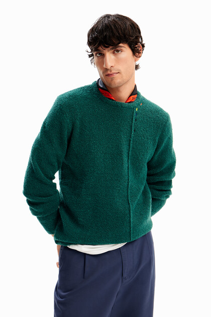 Wool texture pullover