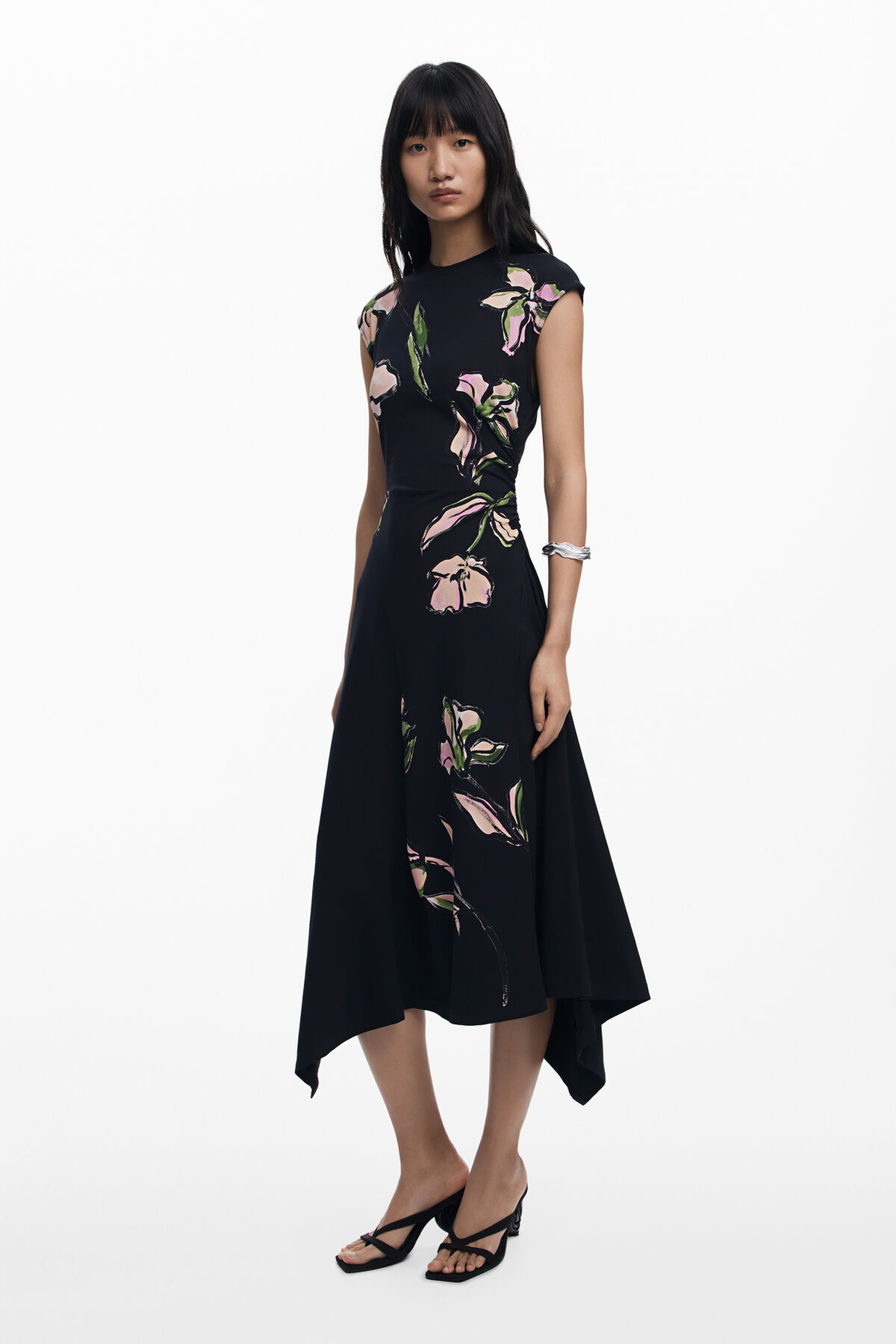 Nerovné šaty s květinami dámské I Desigual.com