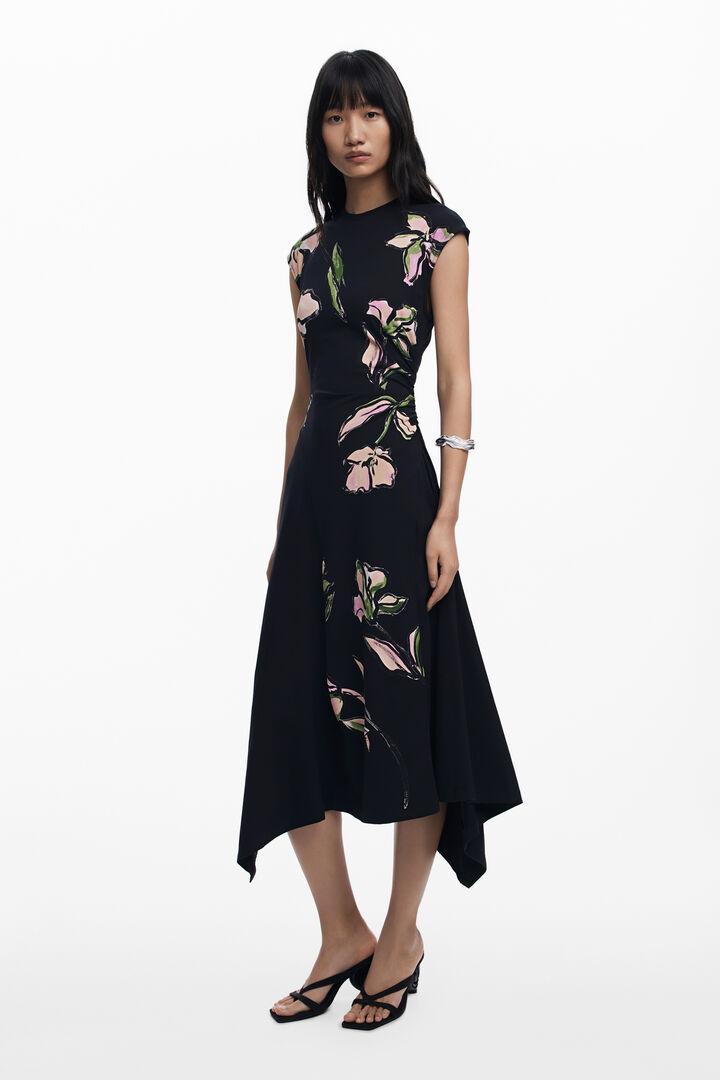 Irregular floral dress
