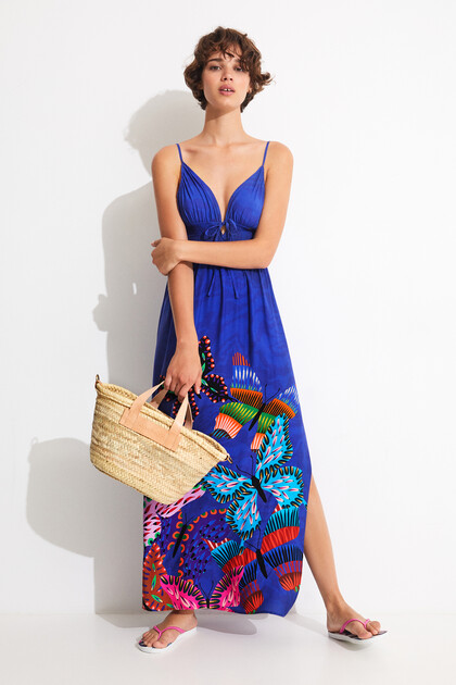 Sustainable butterfly maxi dress