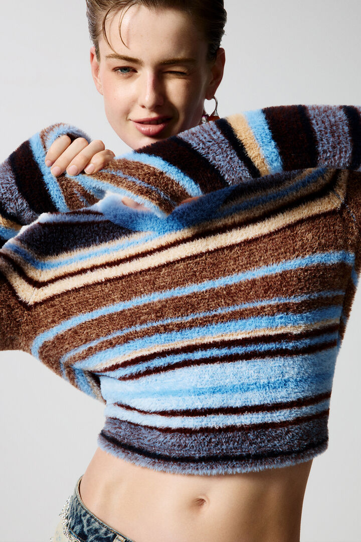 Pull court à rayures | Desigual