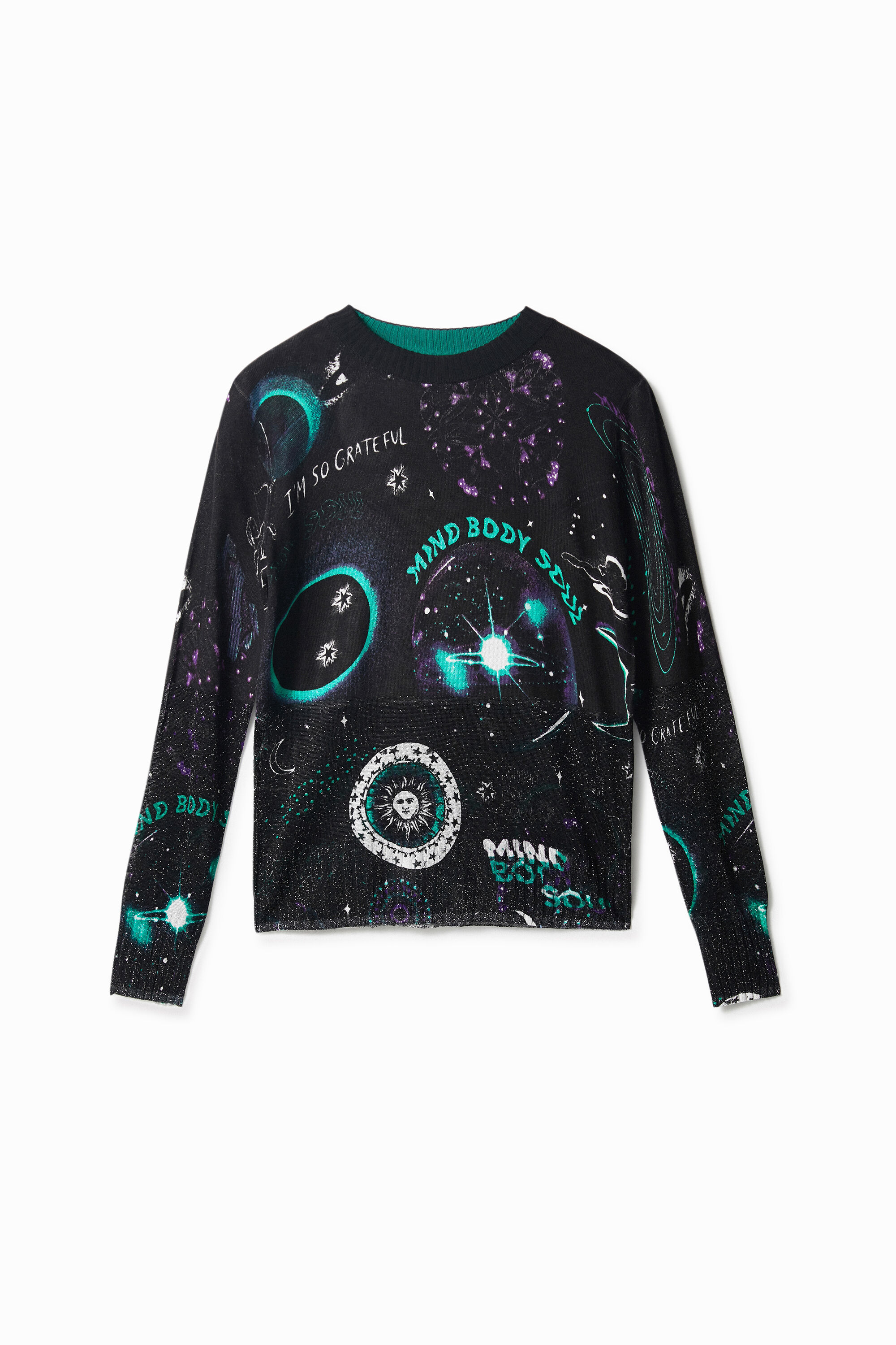 Kosmischer Strickpullover
