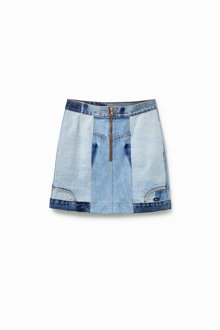 Upcycled denim mini-skirt | Desigual