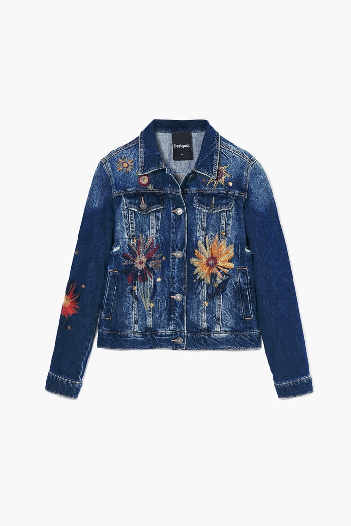 Chaqueta vaquera trucker flores | Desigual