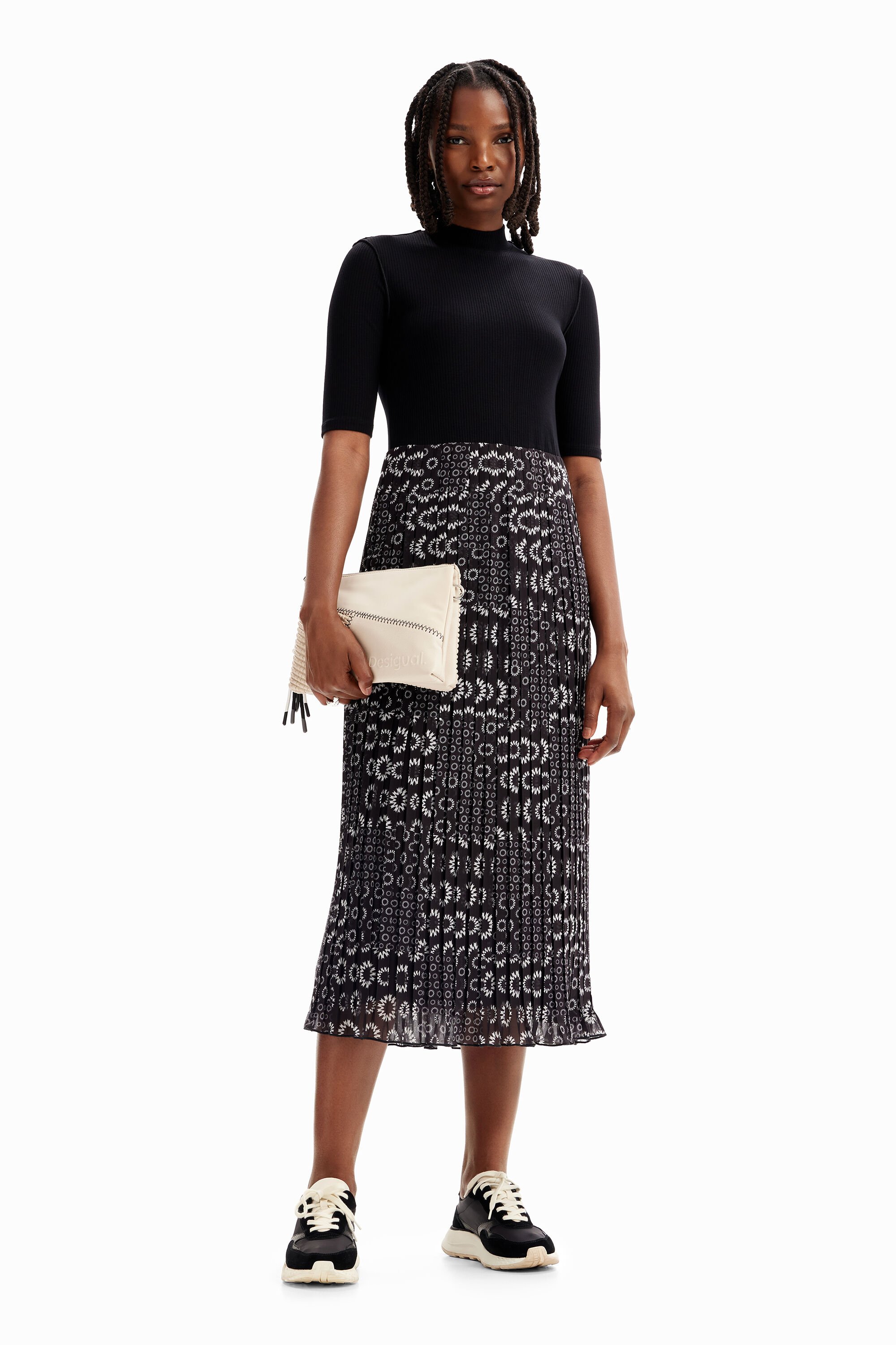 Combination midi dress