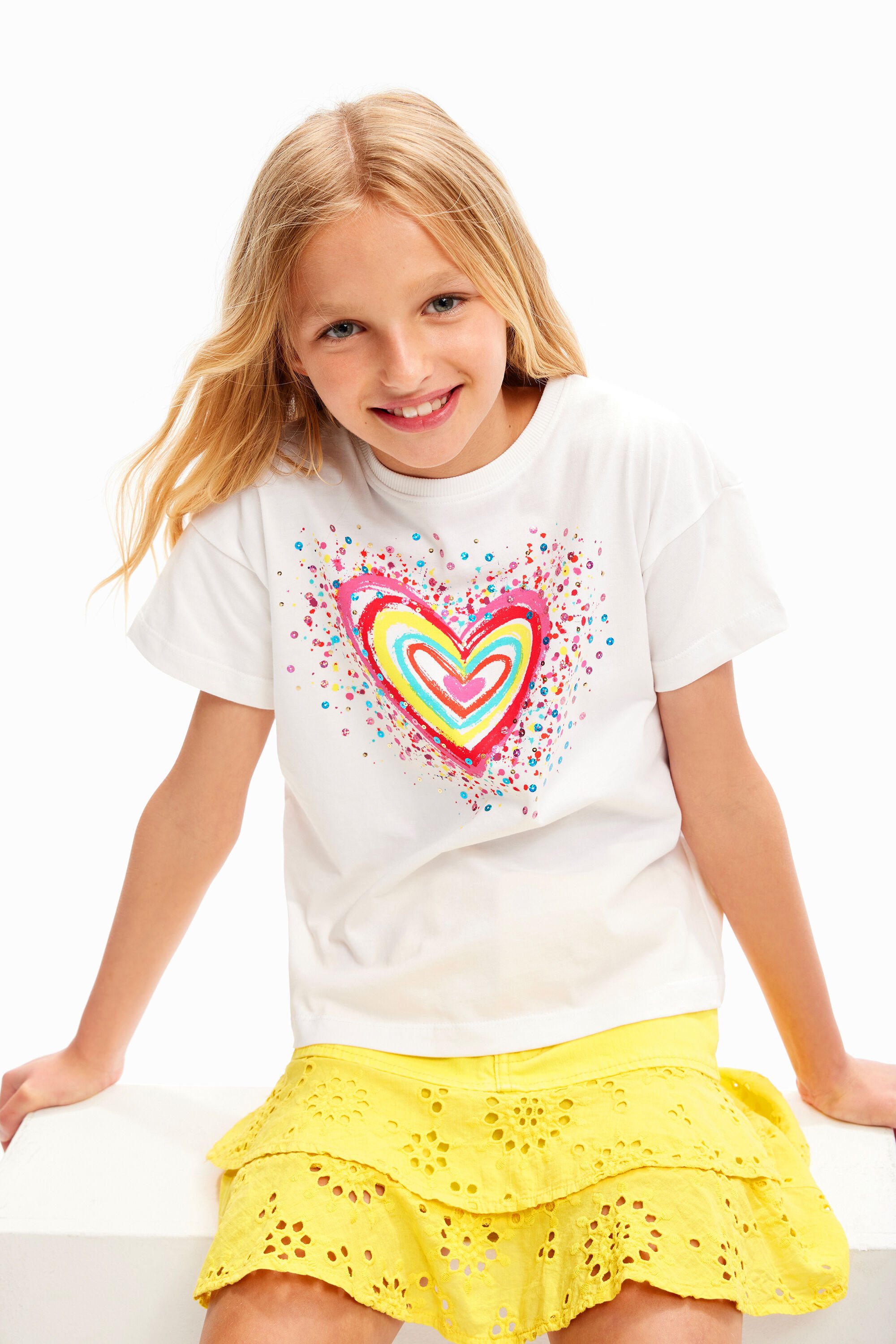 Camiseta coraz n lentejuelas