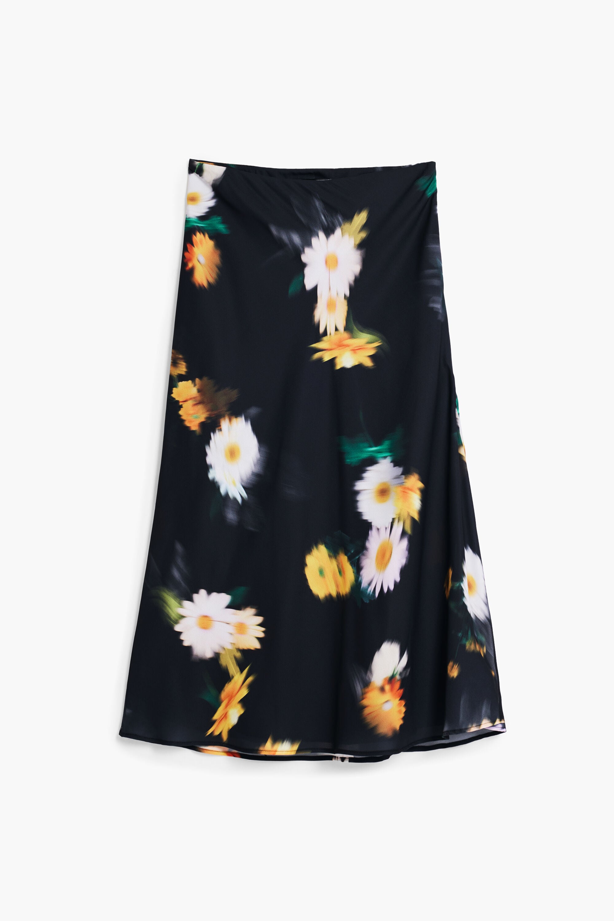 Jupe Desigual Blanche Et Noire à Motifs Fleurs - Taille 34 - Coton Et Tulle - Style à Godets Ample - Occasion Très Bon état