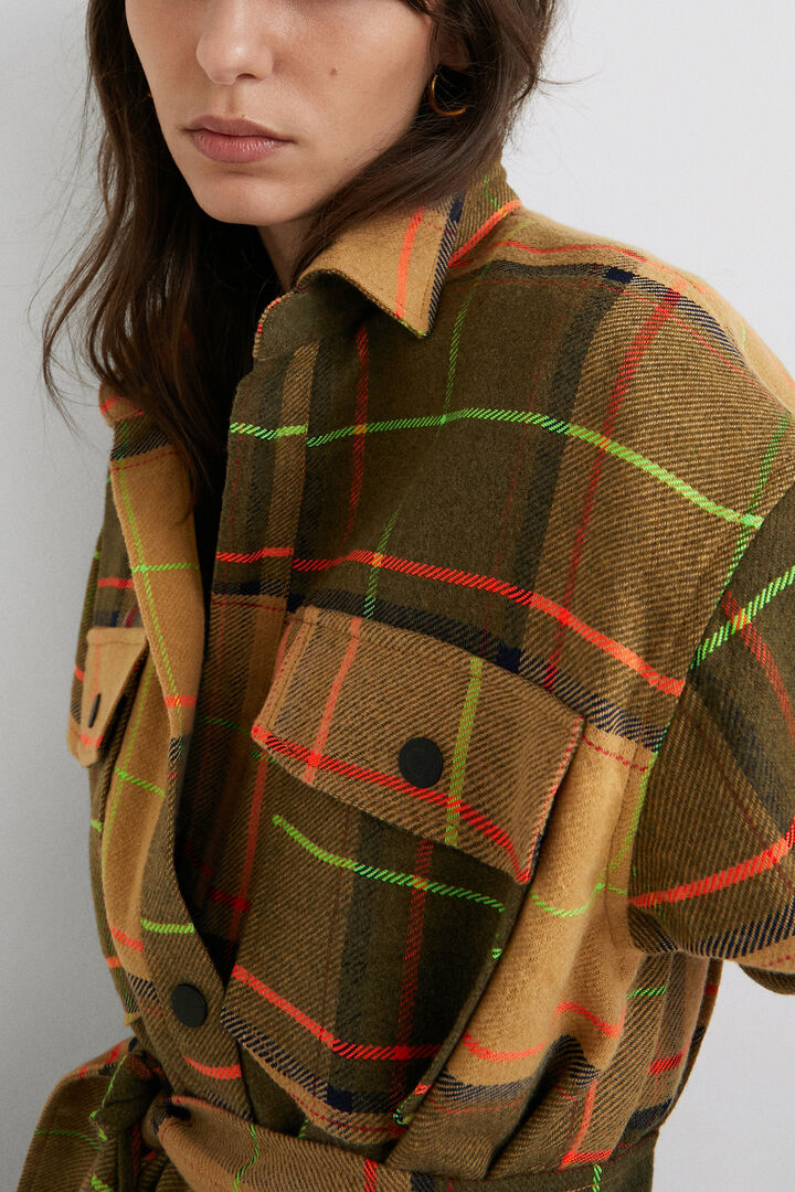 Casac&atilde;o comprido tart&atilde; | Desigual