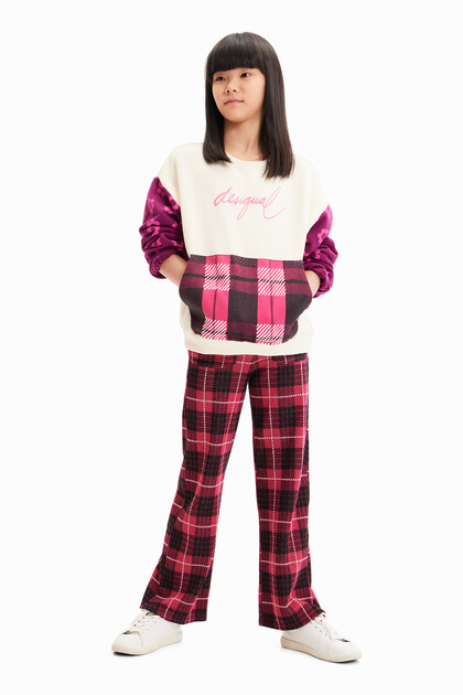 Flared broek met ruiten