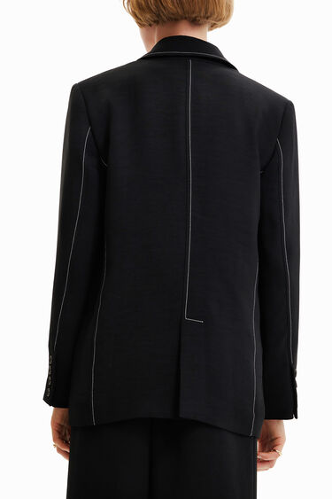Long blazer with stitching | Desigual