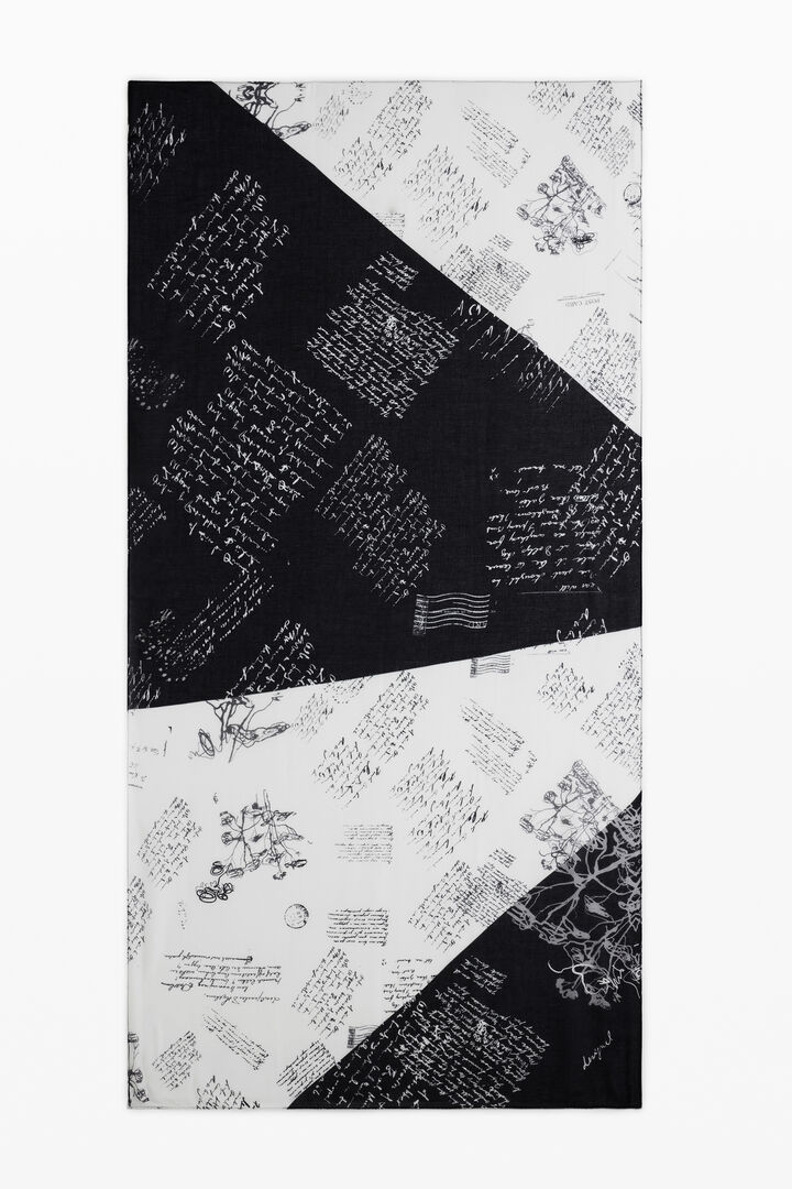 Foulard rectangular newspaper