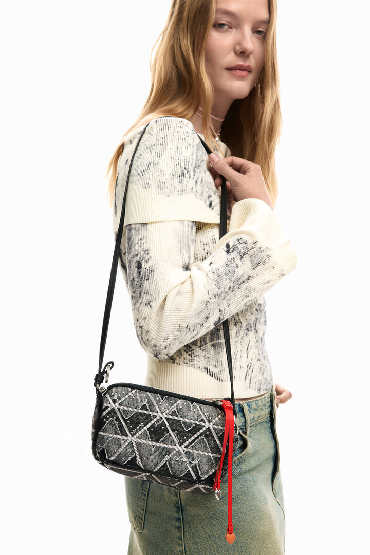 Denim zigzag crossbody wallet | Desigual