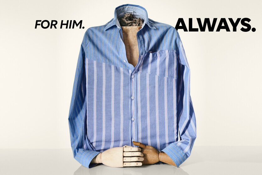 Patchwork striped shirt